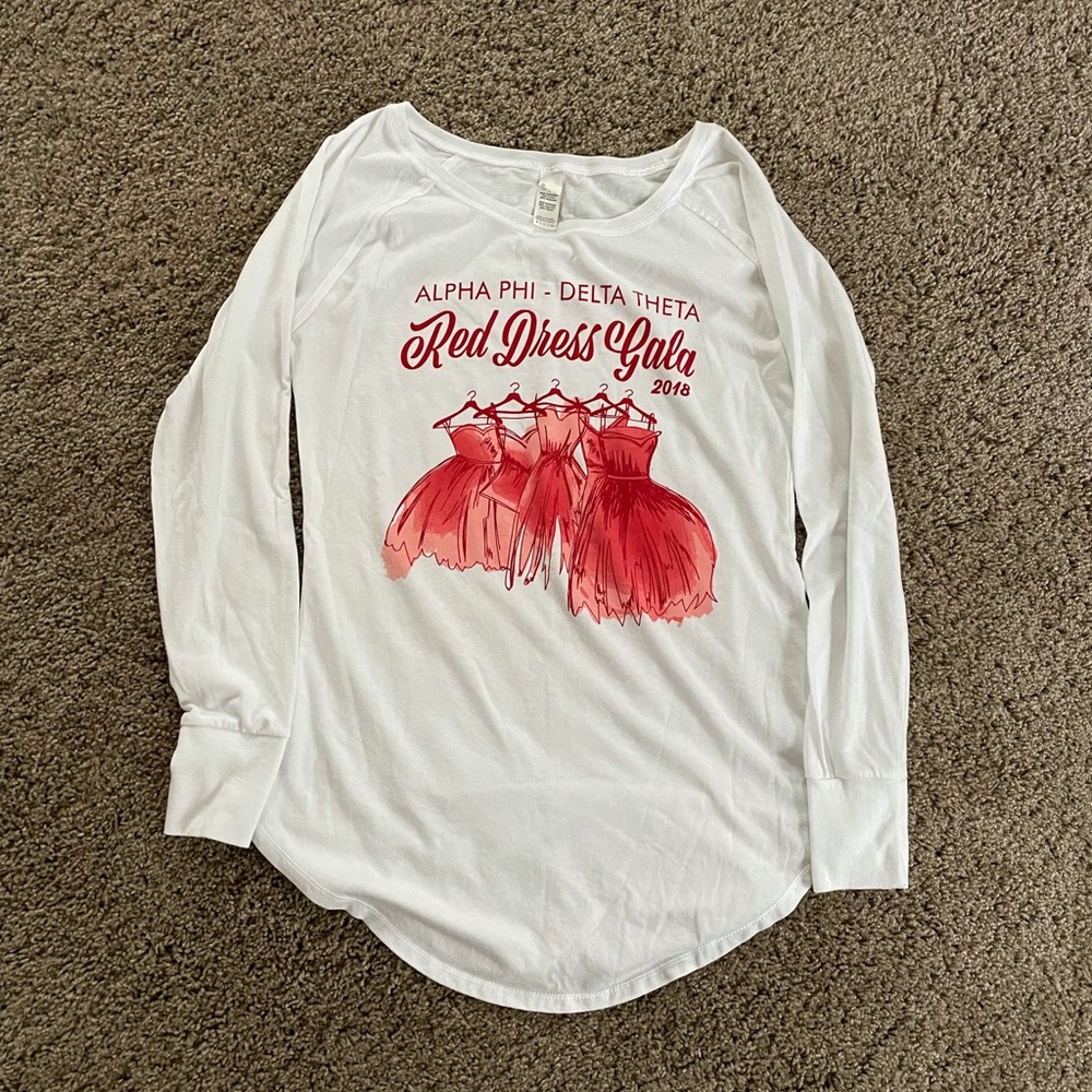 Alpha Phi Red Dress Gala long sleeve